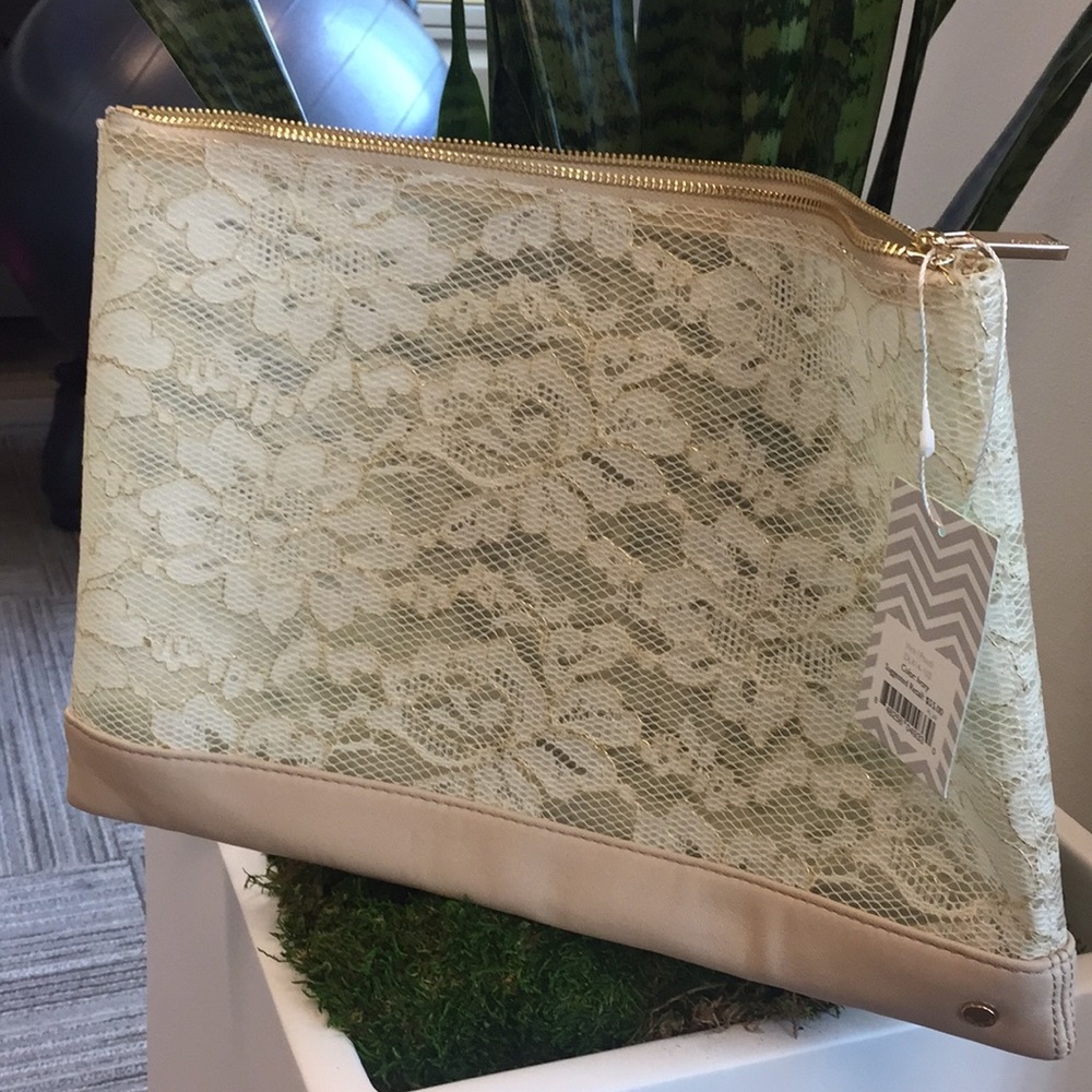Deux lux ivory clutch